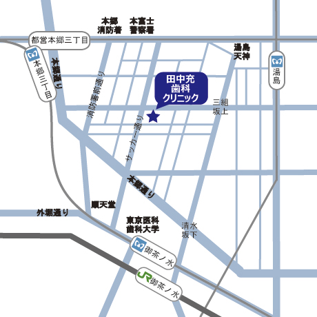 田中充歯科クリニック周辺地図